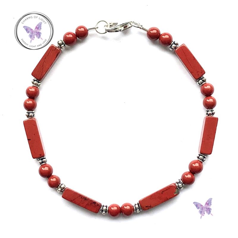 Red Jasper Brick Bracelet